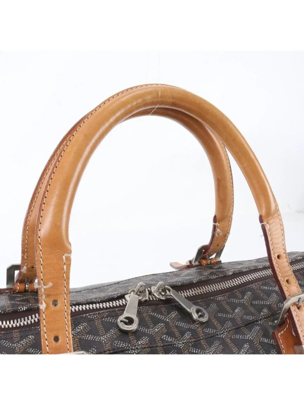 Goyard Croisjour 45 Leather Boston Bag Tote Carrie